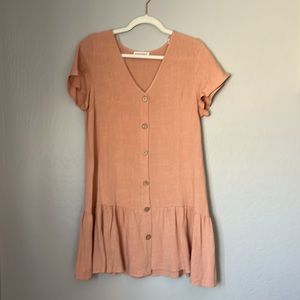 Pink Mini Ruffle Dress